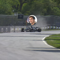 George Russell: Choqué por intentar presionar a Fernando Alonso