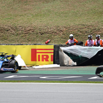 Ocon fumes at Alonso as HUGE crash causes red flag in Brazil