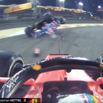 VIDEO: Lance Stroll ondersteboven na contact met Daniil Kvyat