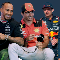 La REACCIÓN de Checo y Max al bombazo de Hamilton a Ferrari