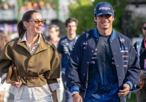 F1 star Carlos Sainz splits his pants and girlfriend Rebecca Donaldson finds it hilarious