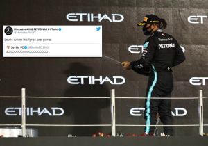 Mercedes neemt Hamilton in de zeik op social media