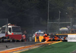 Hulkenberg admits error in first-lap horror crash