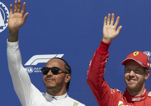 Hamilton celebrates Vettel's Canada pole