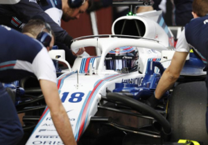 Lance Stroll start race vanuit pitstraat