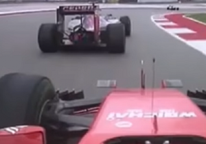 VIDEO: Verstappen vecht met Räikkönen en Vettel tijdens GP USA 2015
