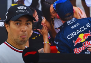 Kelly reageert op bewerkte foto van haar en Verstappen in Singapore