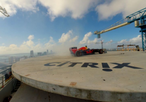 VIDEO: Red Bull pull off crazy donut stunt in Miami!