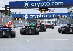 LEGO F1 race descends into chaos as cars get STUCK in gravel at Silverstone