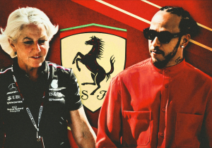 Angela Cullen is terug: blondine brengt Hamilton ontbijtje in het Ferrari-rood