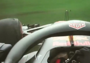 VIDEO: De spin van Max Verstappen vanuit zijn auto gezien