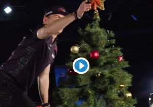 VIDEO: How fast can Max Verstappen decorate a Christmas tree?