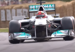 Schumacher makes HISTORIC drive in his father's iconic Mercedes F1 car