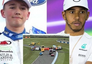 Hamilton deelt kiekje met gecrashte Billy Monger na nominatie