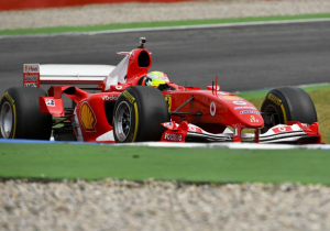 VIDEO: Schumacher gives Ferrari F2004 a spin at Hockenheim