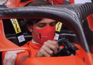 Sainz hits Ferrari simulator for the first time