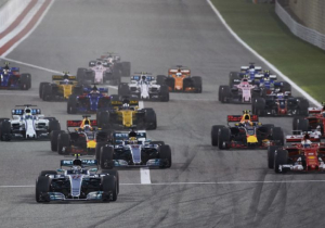 De lay-out en DRS-zones voor de Grand Prix van Bahrein