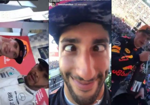 HILARISCH! Ricciardo steelt telefoon Hamilton, maakt deze livebeelden