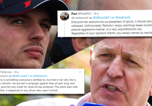 Twitter neemt Brundle onder vuur na verdedigen Kravitz: "Hij blijft Verstappen beledigen"