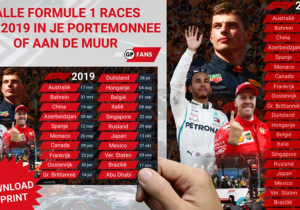 Gratis Formule 1 2019-kalender voor aan de muur of in je portemonnee