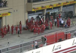 Raikkonen mechanic suffers broken leg after horror pit-stop smash