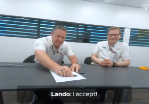 VIDEO: Contractondertekening door de ogen van Norris: 'The game continues'
