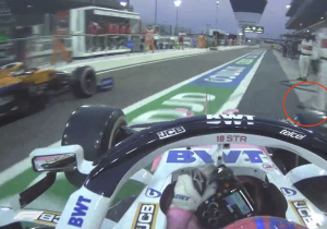 Stroll reed tijdens pitstop in Abu Dhabi bijna Alfa Romeo-monteur aan