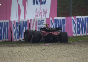 Sainz crashes to knock out Mercedes duo