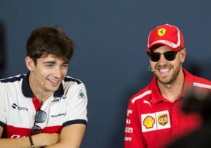 Vettel happy to help Leclerc... while beating him on-track