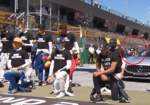 VIDEO: F1-coureurs knielen voor BLM, Verstappen te laat