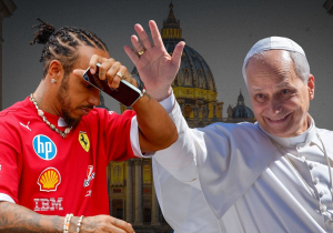Hamilton es DESAIRADO tras el regalo de Ferrari al Papa Leon XIV