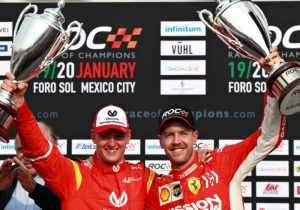Vettel en Schumacher grijpen net naast titel in Race of Champions