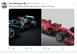 Mercedes steekt de draak met Ferrari op social media