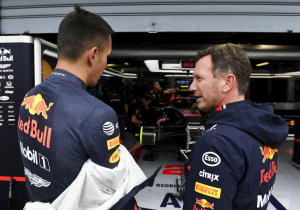 Horner: "Als Albon het Red Bull-zitje niet krijgt, zit hij een jaar aan de kant"