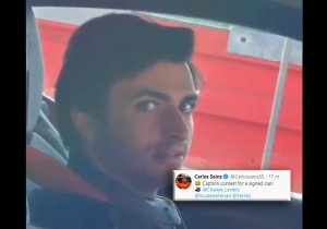 VIDEO: Sainz traint nekspieren en trapt Ferrari-bolide op z'n staart
