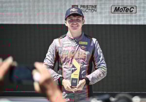 Teenager escapes terrifying fire after race car crash