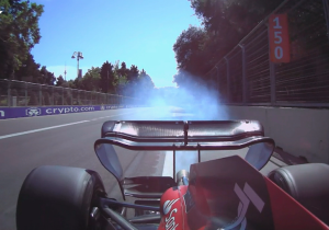 Charles Leclerc abandona el GP de Azerbaiyán