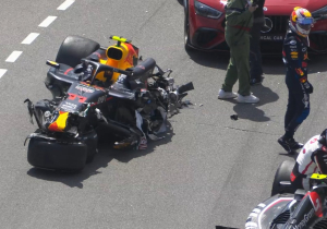 Perez out of Monaco GP after HUGE first lap crash