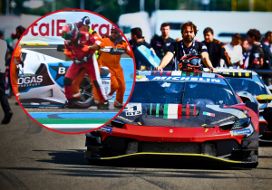 Le Mans-coureur gaat door het lint na crash en probeert rivaal te meppen