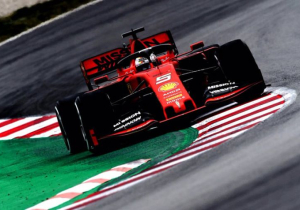 Vettel crashes in Barcelona test