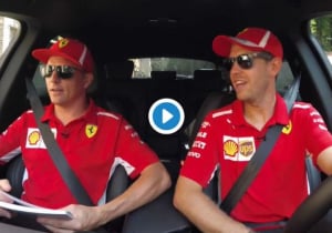 VIDEO: Vettel's 'bwoah' challenge with Raikkonen