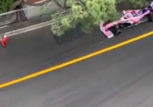 VIDEO: New angle of Perez almost hitting Monaco marshals emerges