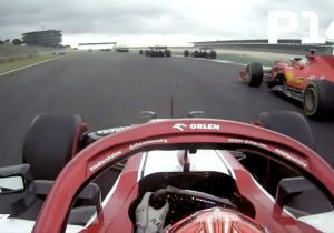 Watch Raikkonen’s crazy first lap in Portugal as he makes up TEN places