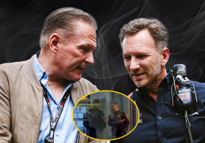 Beelden: Verstappen en Horner in gesprek met elkaar in Bahrein