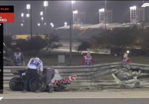 In beeld: Grosjean ontsnapt aan vuurzee na horrorcrash