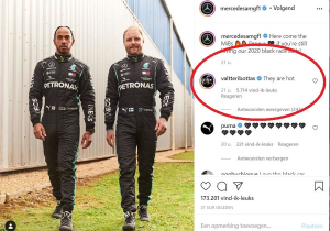 Bottas doet via Instagram nogmaals zijn beklag over warme Mercedes-overalls