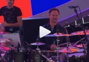VIDEO: Horner plays 'The Chain' with Spice Girls band!