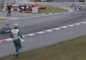 Levensgevaarlijke actie bij WK Karten: ''Wat een verdomde psychopaat''