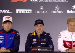 VIDEO: De persconferentie met Verstappen, Gasly en Ericsson
