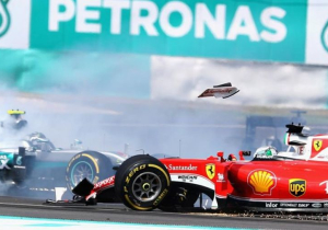 Road to Malaysia #1: Rosberg en Vettel crashen bij start in 2016